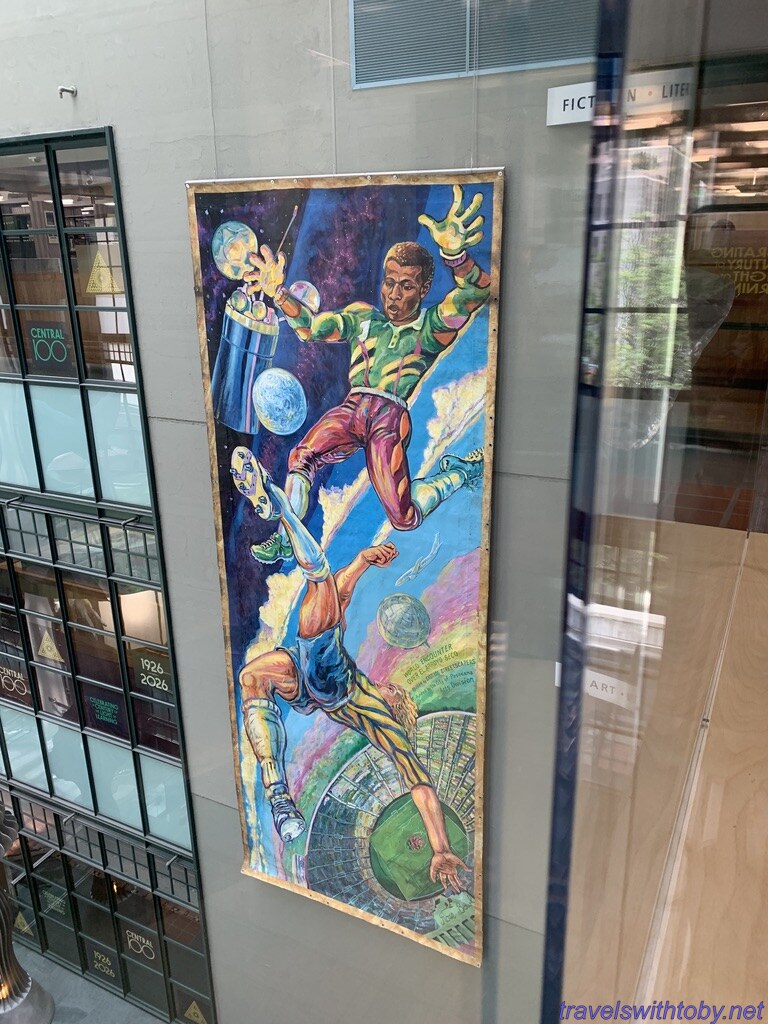 artwork in lobby from the 3rd floor