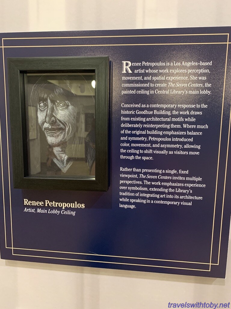 Renee Petropoulos, artist for main lobby ceiling