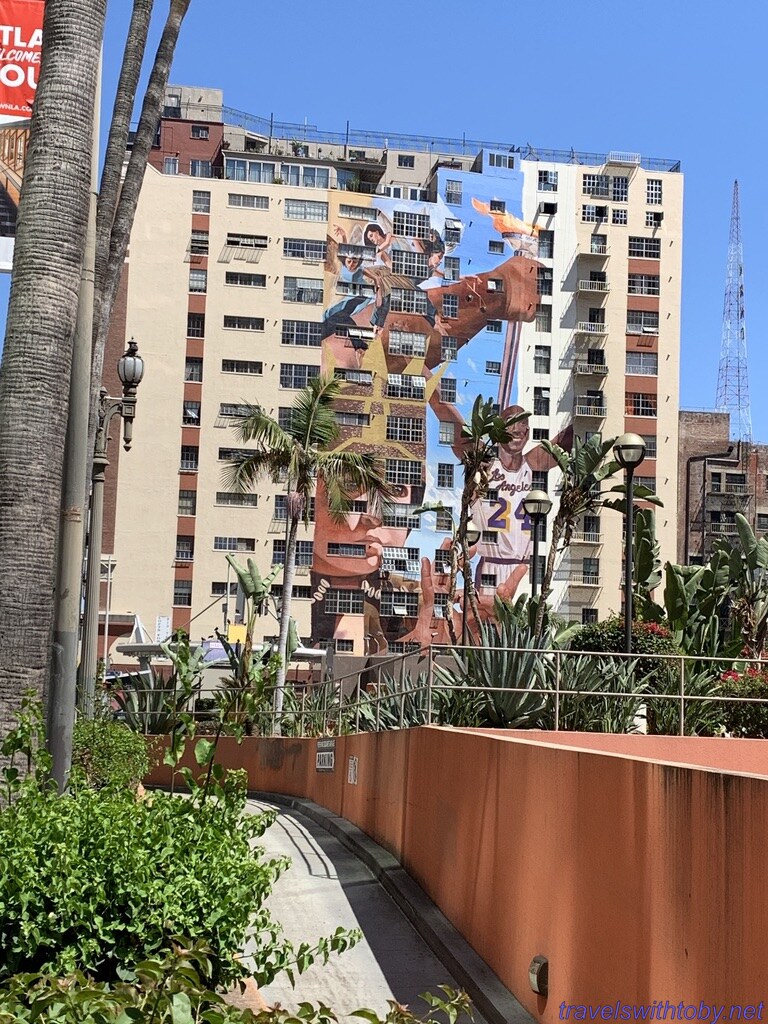 Kobe Bryant tribute at 5th and Hill facing Pershing Square